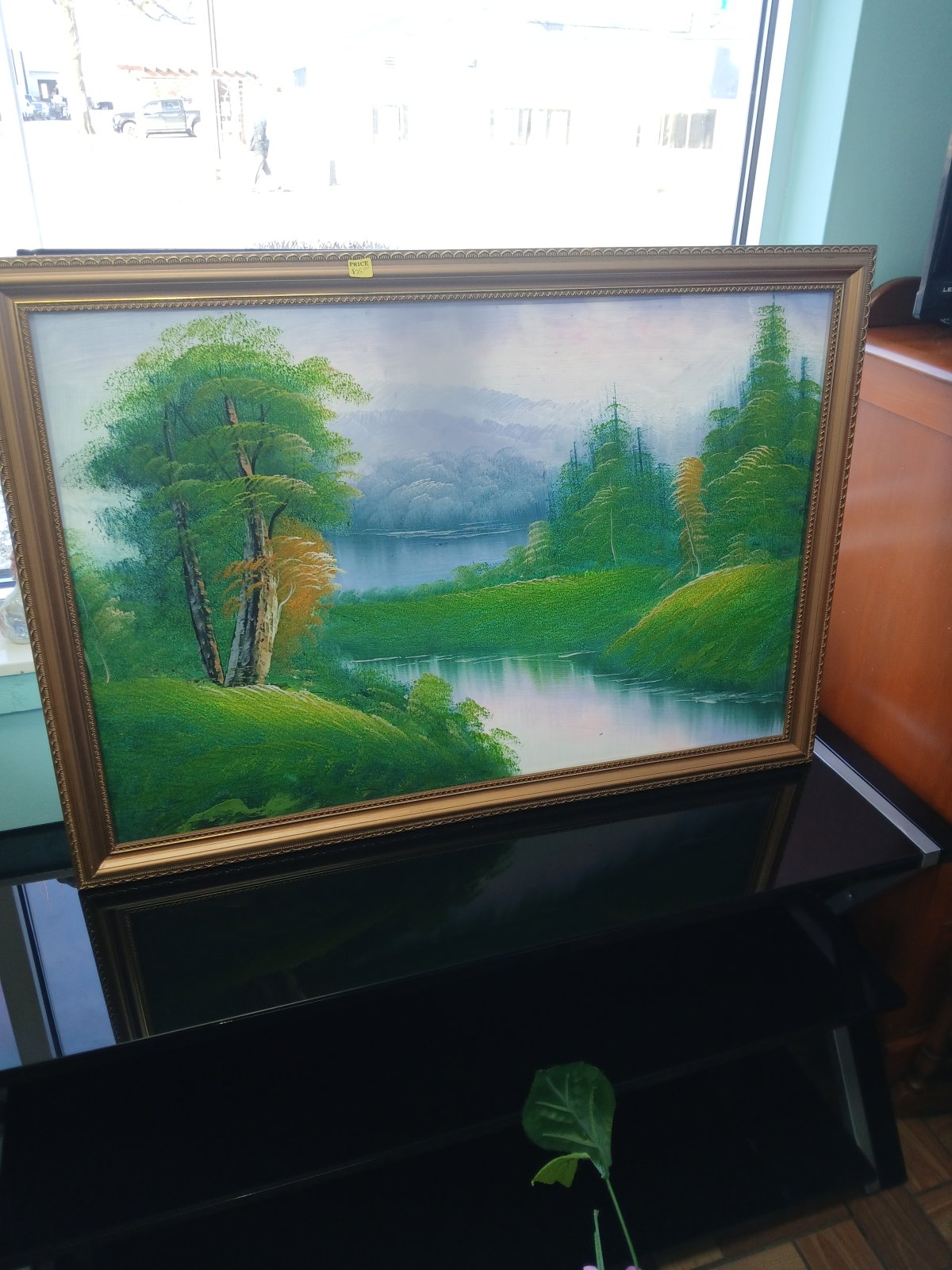 Framed Forest Landscape Painting