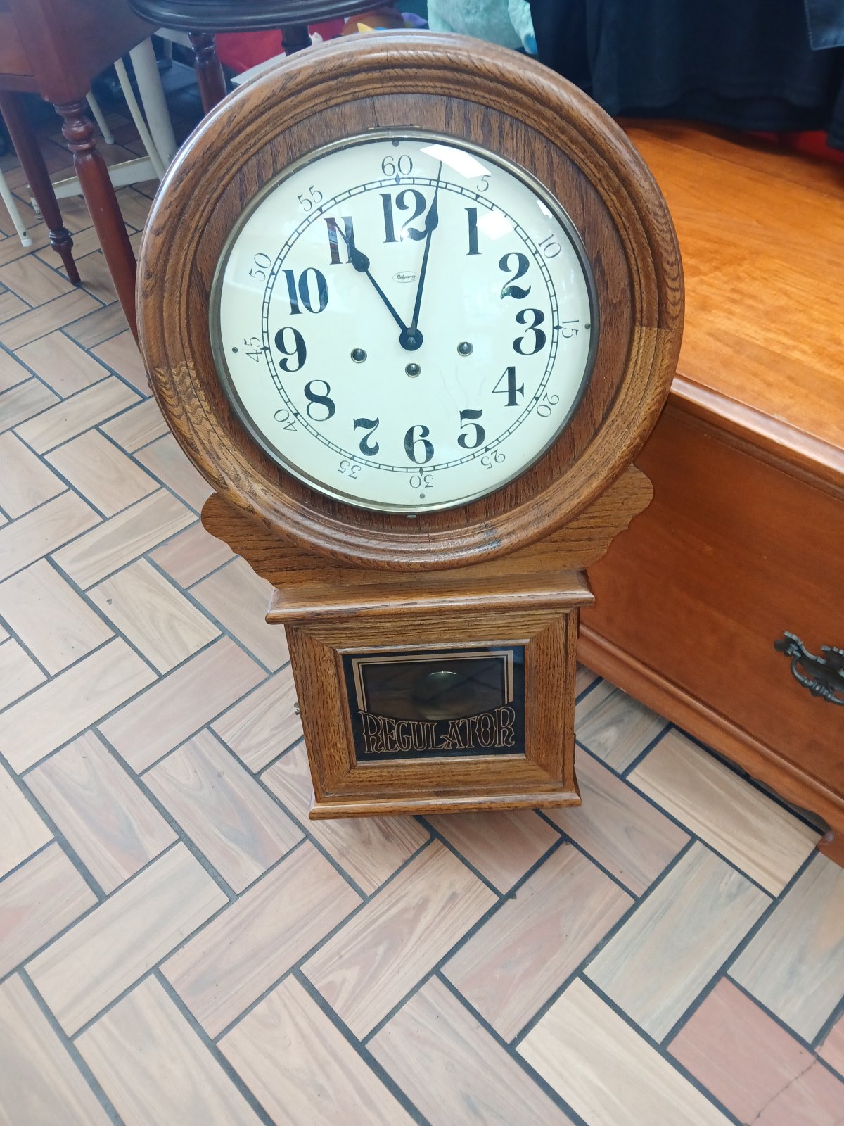 Ridgeway Solid Oak Wall Clock (Regulator)